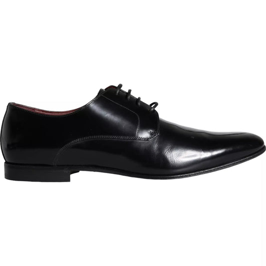 Dolce & Gabbana Schwarze Derby-Schuhe aus Kalbsleder