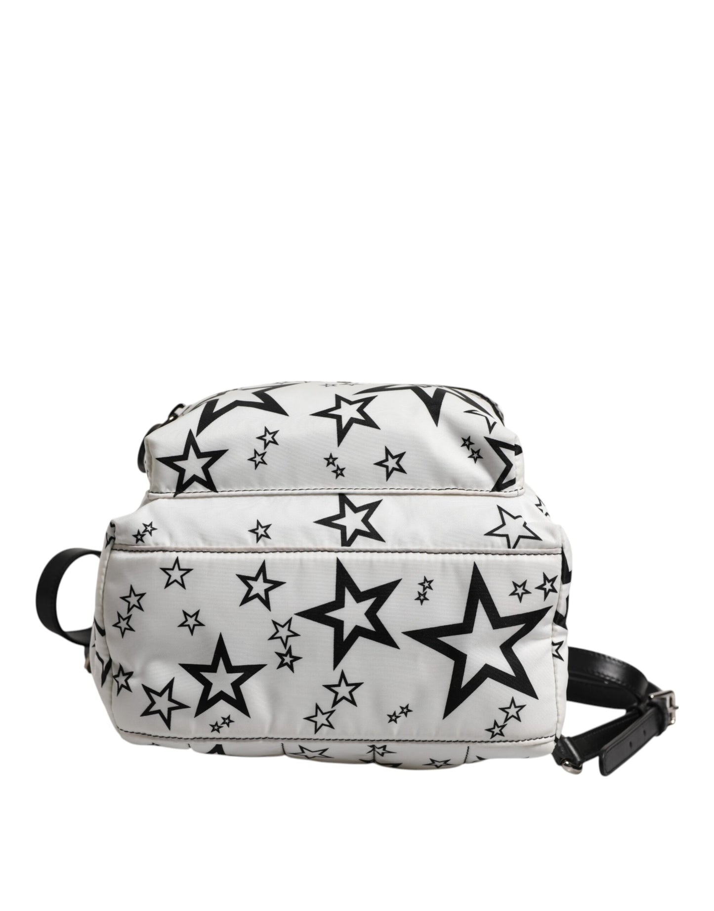 Dolce & Gabbana Weiße DG Sterne Druck Nylon Reise Rucksack Tasche