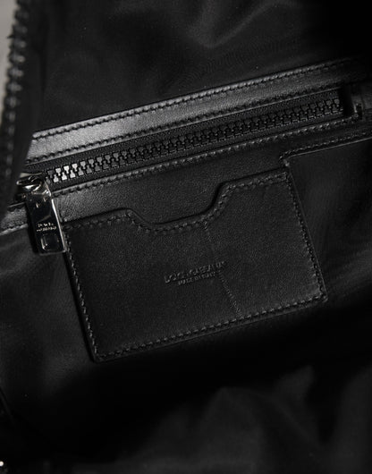 Dolce & Gabbana Weiße DG Sterne Druck Nylon Reise Rucksack Tasche