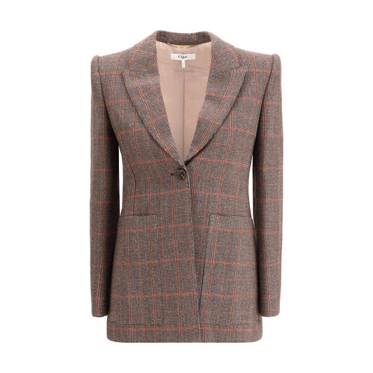 Chloé Karierter Blazer aus Wolle