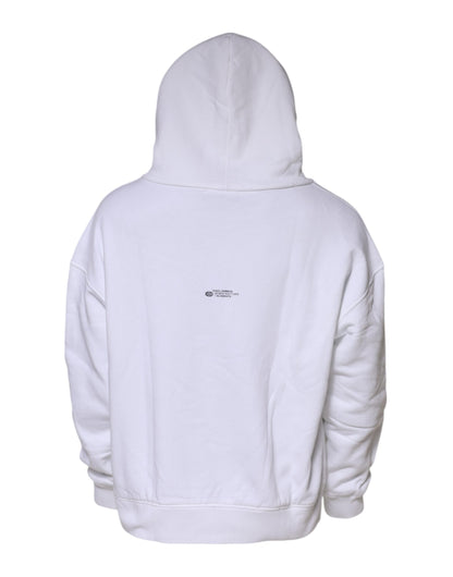 Dolce & Gabbana Weißes DG Vib3 Herren Sweatshirt mit Kapuze Pullover