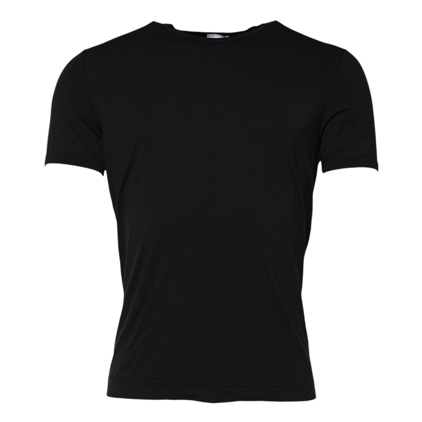 Dolce & Gabbana Schwarzes Modal Herren Unterwäsche T-Shirt mit Rundhalsausschnitt