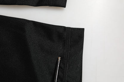 Dolce & Gabbana Schwarze Nylon-Leggings Stretch-Hose