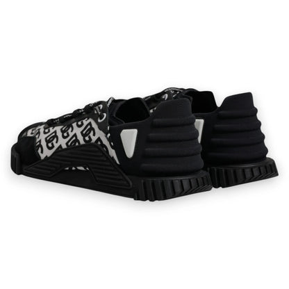 Dolce & Gabbana Schwarz Logo Lace Up Low Top NS1 Turnschuhe