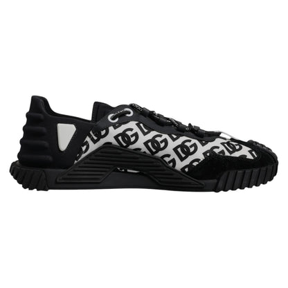 Dolce & Gabbana Schwarz Logo Lace Up Low Top NS1 Turnschuhe