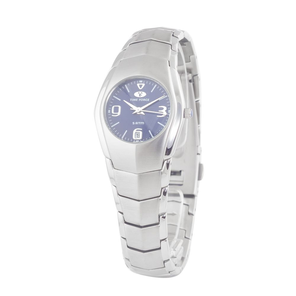 Time Force Silberne Uhr aus Edelstahl