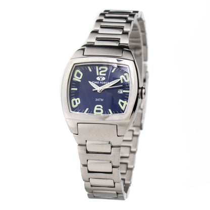 Time Force Silberne Uhr aus Edelstahl