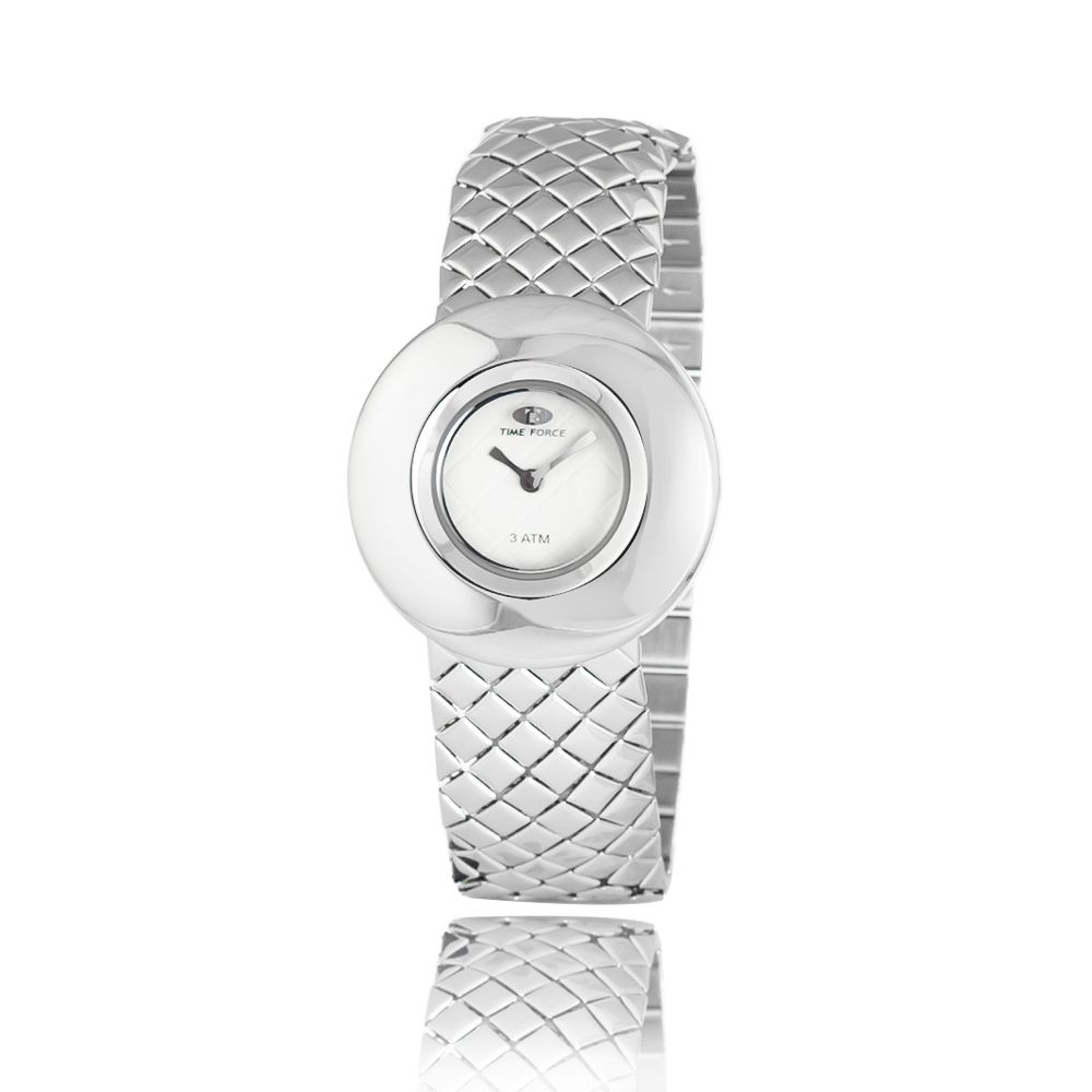 Time Force Silberne Uhr aus Edelstahl