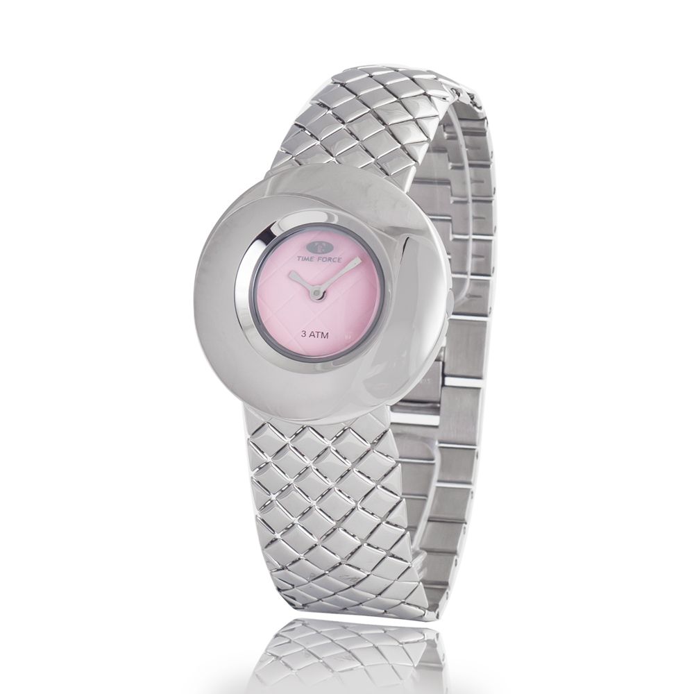 Time Force Silberne Uhr aus Edelstahl