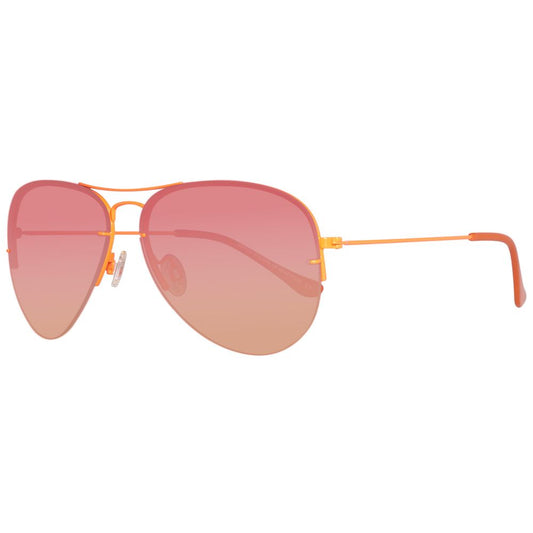 Benetton Orangefarbene Metall-Sonnenbrille