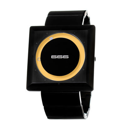 666BARCELONA Schwarze Uhr aus Edelstahl