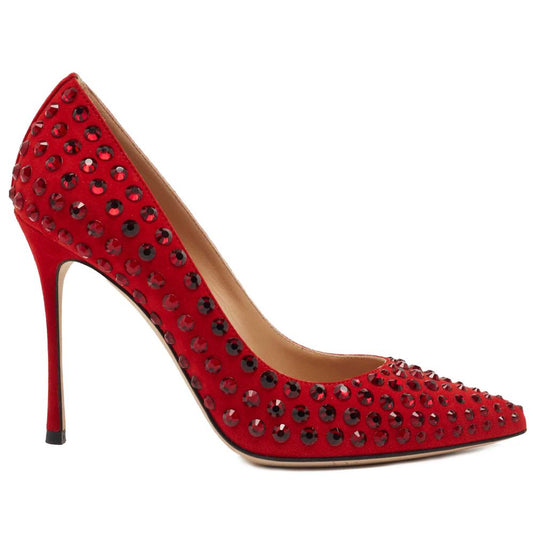 Sergio Rossi Rote Kalbsleder-Pumps