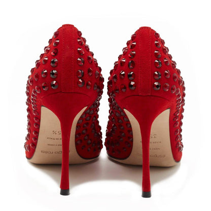 Sergio Rossi Rote Kalbsleder-Pumps