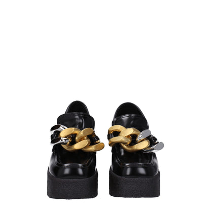 Stella McCartney Schwarze Plateau-Loafer aus Leder