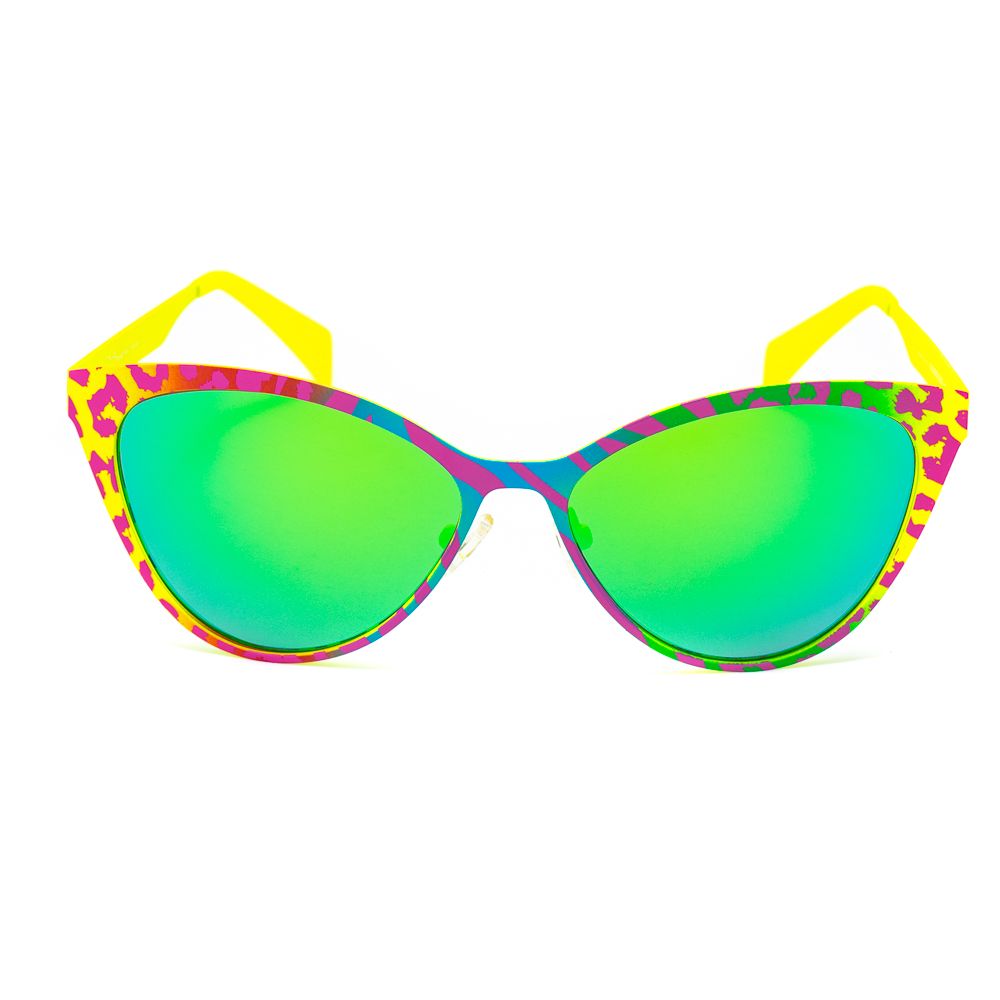 Italia Independent Rote Metall-Sonnenbrille