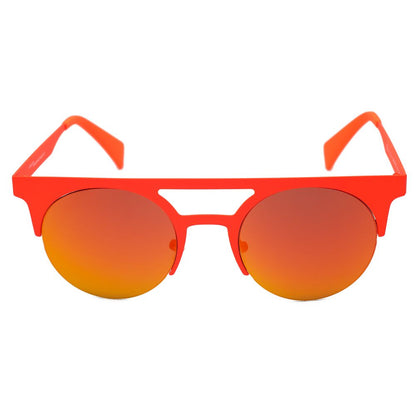 Italia Independent Rote Metall-Sonnenbrille