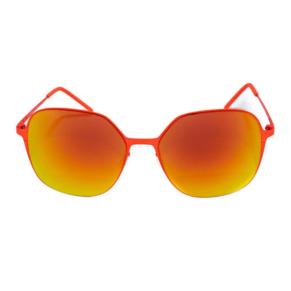 Italia Independent Rote Metall-Sonnenbrille