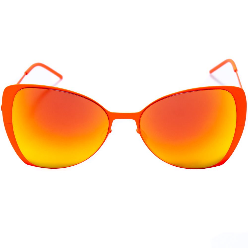 Italia Independent Rote Metall-Sonnenbrille