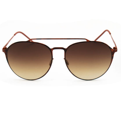 Italia Independent Braune Metall-Sonnenbrille