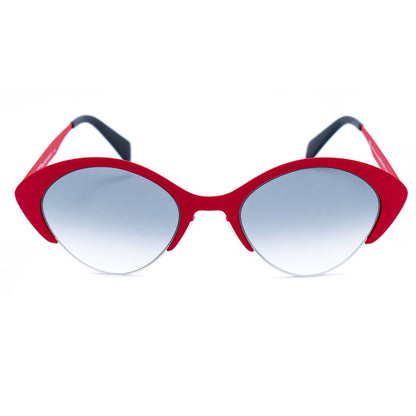 Italia Independent Rote Metall-Sonnenbrille