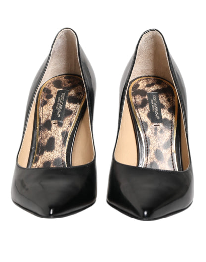 Dolce & Gabbana Schwarz Kalbsleder Stiletto Heels Pumps Schuhe