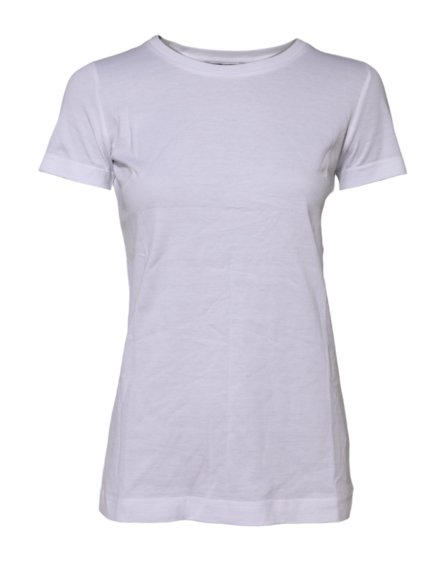 Dolce & Gabbana Weißes T-Shirt mit kurzen Ärmeln und Rundhalsausschnitt