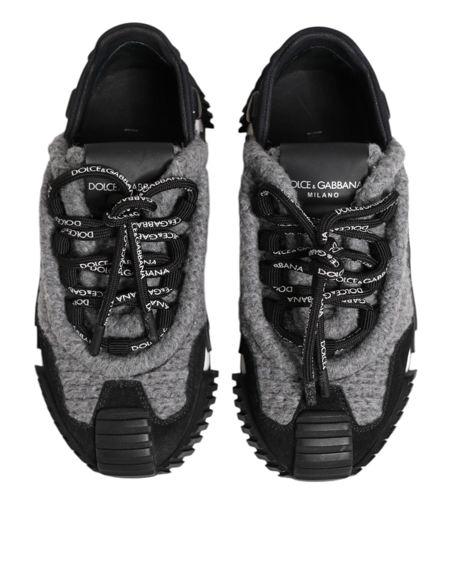 Dolce & Gabbana Schwarz Grau NS1 Low Top Turnschuhe Schuhe