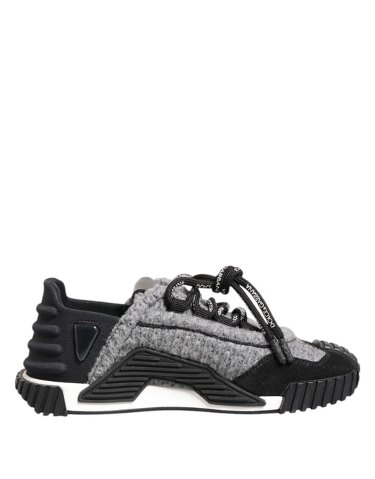 Dolce & Gabbana Schwarz Grau NS1 Low Top Turnschuhe Schuhe