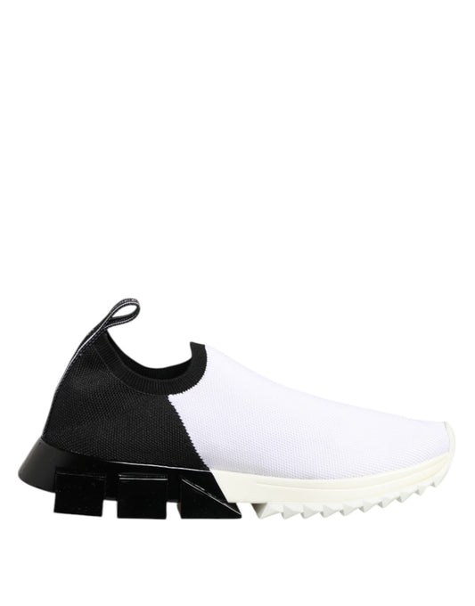 Dolce & Gabbana Weiß Schwarz Low Top Sorrento Turnschuhe Schuhe