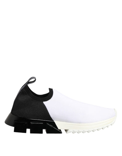 Dolce & Gabbana Weiß Schwarz Low Top Sorrento Turnschuhe Schuhe