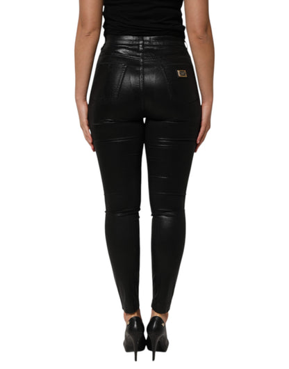 Dolce & Gabbana Schwarze High Waist Skinny GRACE Denim Jeans