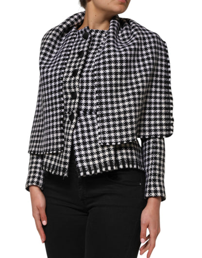 Dolce & Gabbana Monochrom gemusterte Jacke aus Wolle in mehreren Farben
