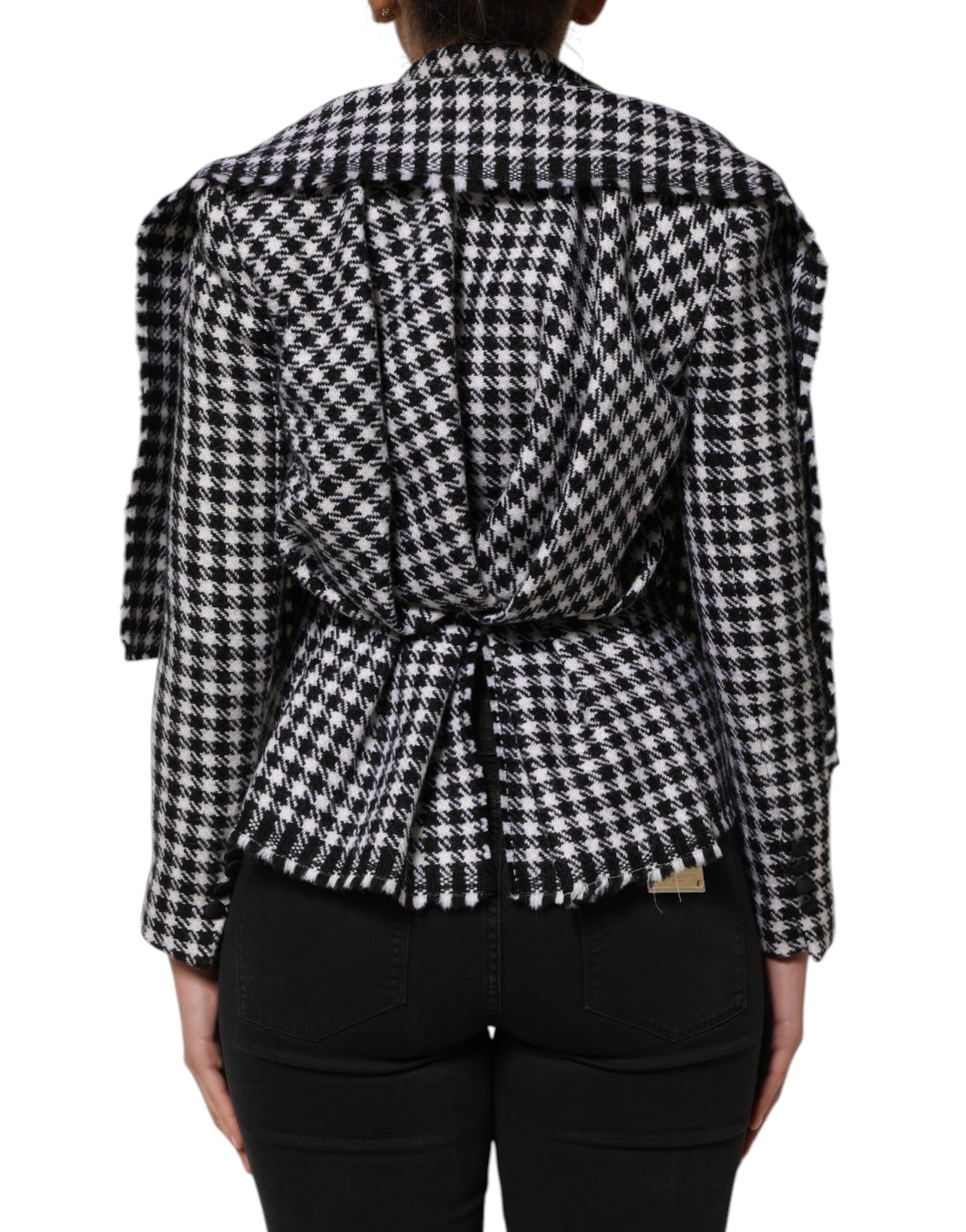 Dolce & Gabbana Monochrom gemusterte Jacke aus Wolle in mehreren Farben