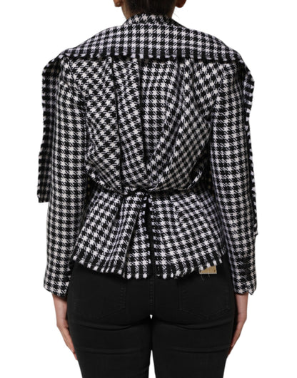 Dolce & Gabbana Monochrom gemusterte Jacke aus Wolle in mehreren Farben