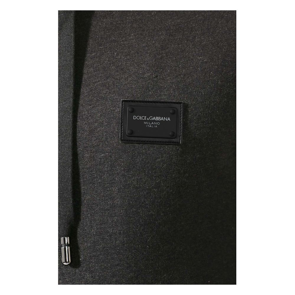 Dolce & Gabbana Grauer Baumwollpullover für Männer