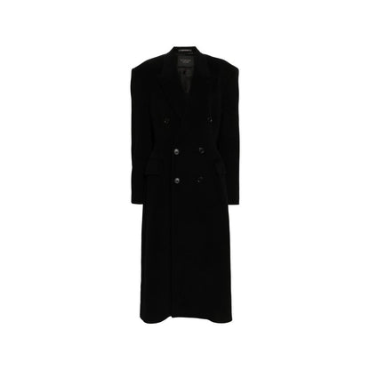 Balenciaga Mantel aus Kaschmir und Wolle im Cinch-Verfahren