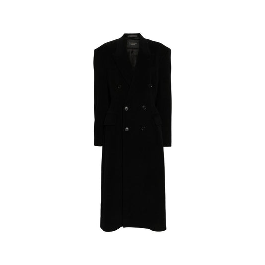 Balenciaga Mantel aus Kaschmir und Wolle im Cinch-Verfahren