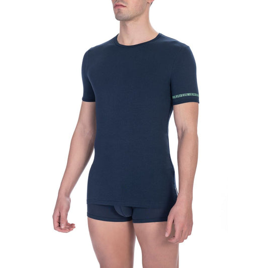 Bikkembergs Schwarzes Baumwoll-T-Shirt für Männer