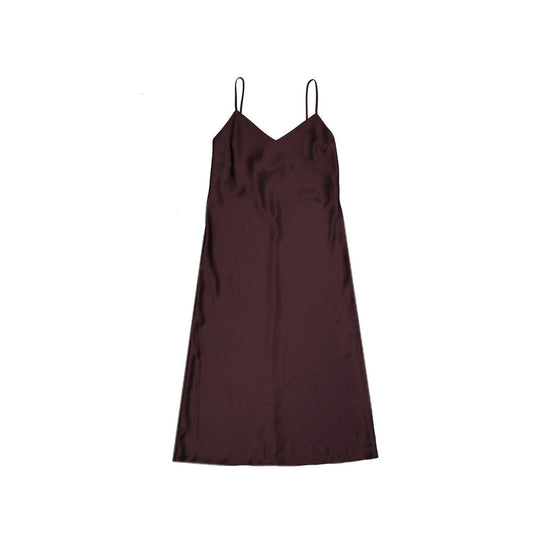 BLANCA VITA Acacia Satin Slip Midikleid