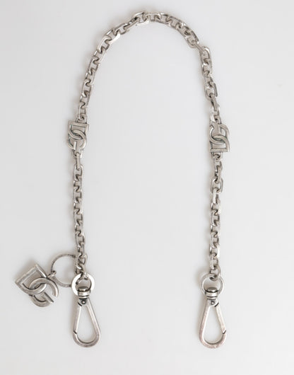 Dolce & Gabbana Silber-Ton Messing DG Logo Detailing Kette Männer Halskette