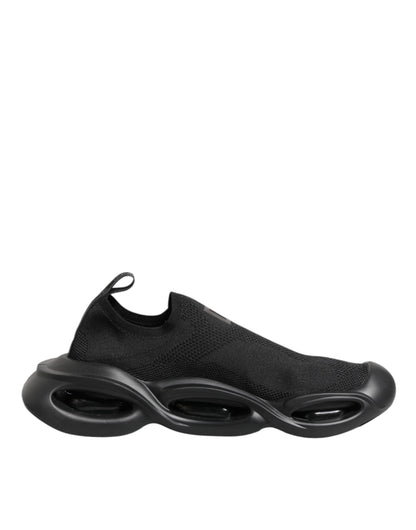 Dolce & Gabbana Schwarz Slip On Wave Low Top Männer Sneaker Schuhe