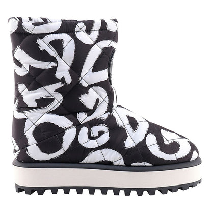 Dolce & Gabbana Schwarzer Nylon-Stiefel