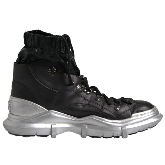 Dolce & Gabbana Schwarzer Nylon-Stiefel