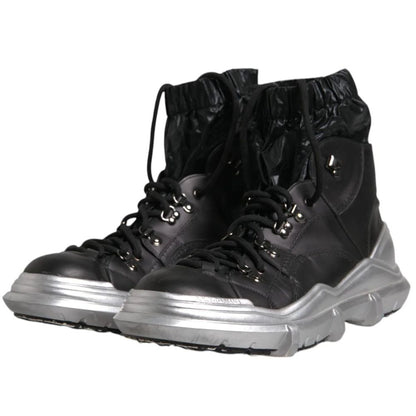 Dolce & Gabbana Schwarzer Nylon-Stiefel