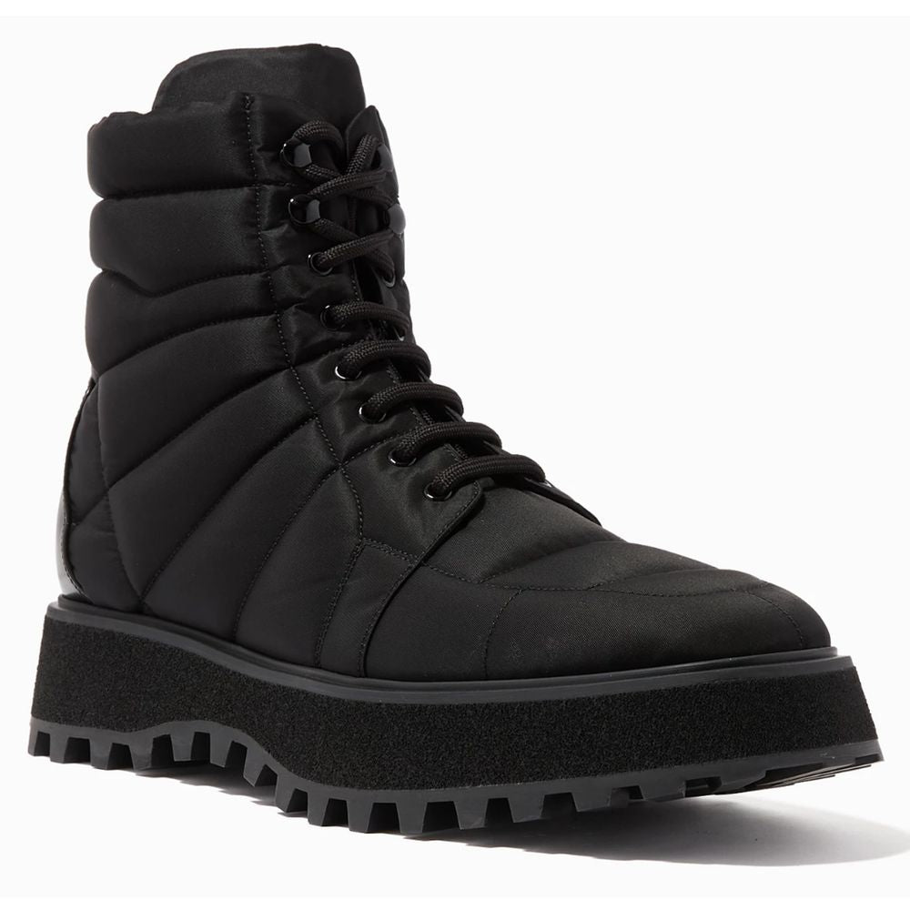 Dolce & Gabbana Schwarzer Nylon-Stiefel