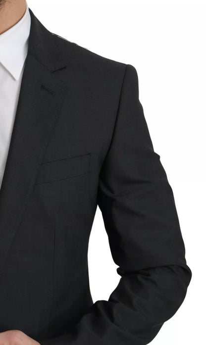 Dolce & Gabbana Slim Fit MARTINI Anzug aus Wolle, grau