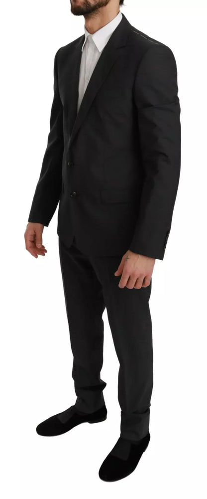 Dolce & Gabbana Slim Fit MARTINI Anzug aus Wolle, grau