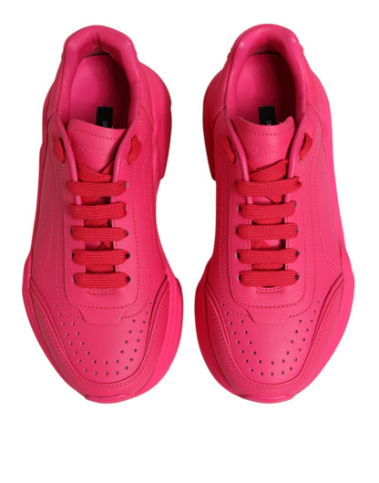 Dolce & Gabbana Rosa Leder Daymaster Low Top Sneakers Schuhe