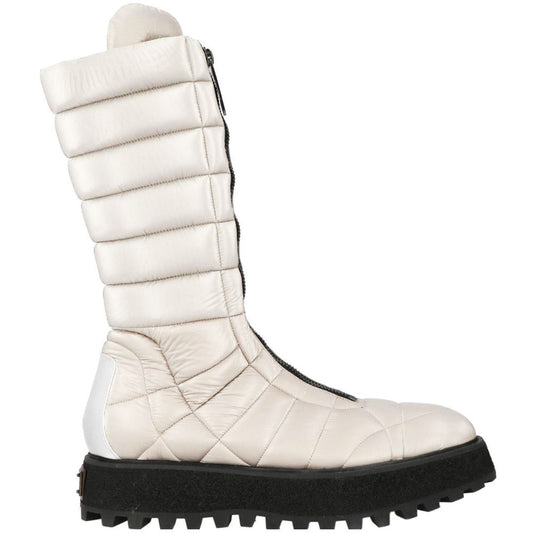 Dolce & Gabbana Weißer Nylon Herrenstiefel