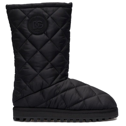 Dolce & Gabbana Schwarzer Nylon-Stiefel